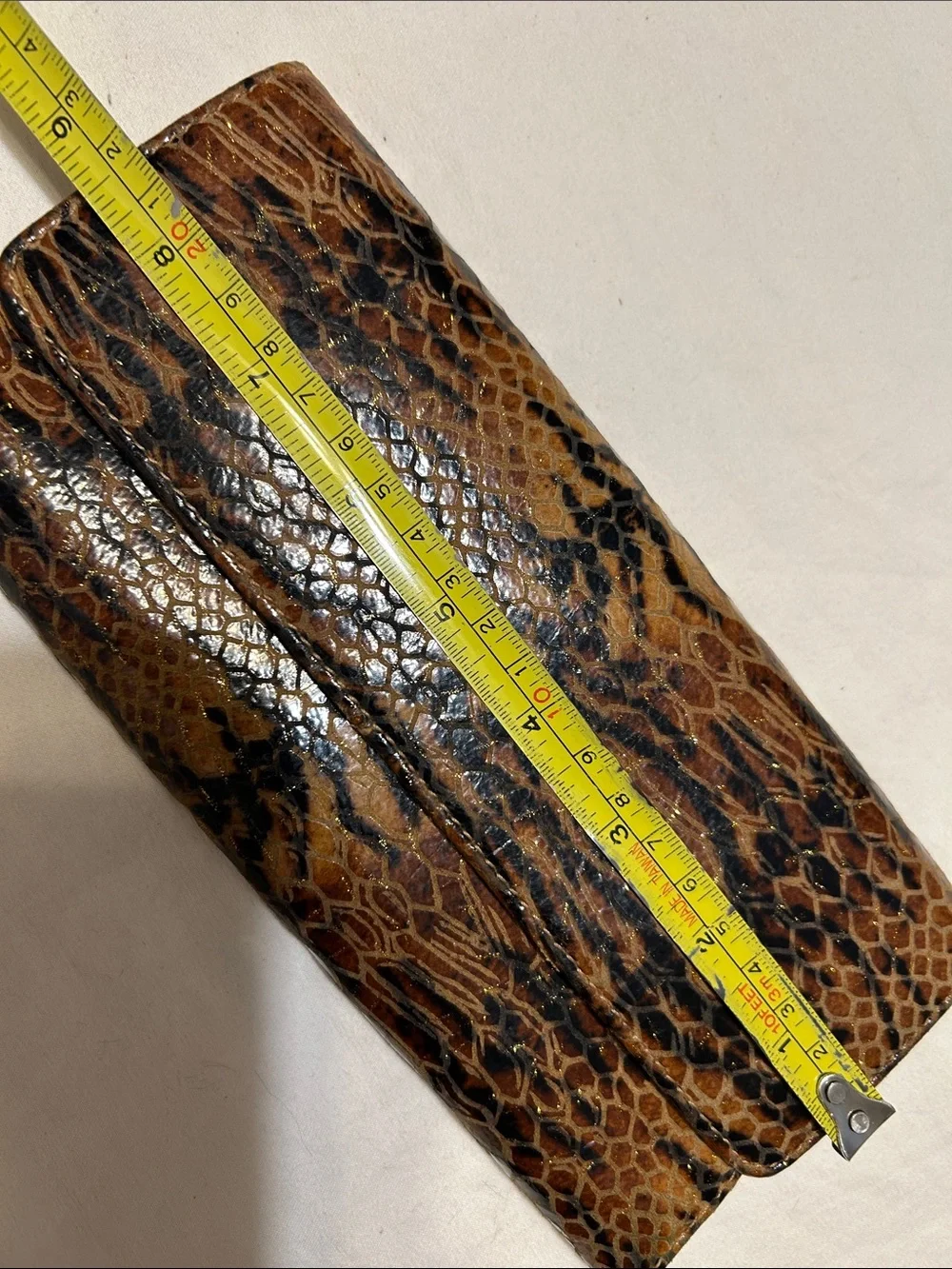 HOBO Brown & Black Snake-Print Key and Card Holder